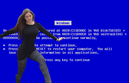 Tela azul da morte windows versao nana gouveia